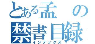 とある孟の禁書目録（インデックス）