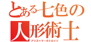 とある七色の人形術士（アリス＝マーガトロイド）