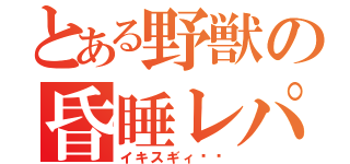 とある野獣の昏睡レパピ（イキスギィ‼︎）