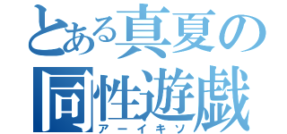 とある真夏の同性遊戯（アーイキソ）