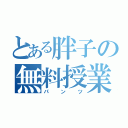 とある胖子の無料授業（パンツ）