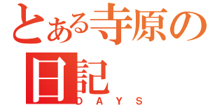 とある寺原の日記（ＤＡＹＳ）