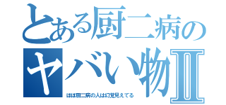 とある厨二病のヤバい物語Ⅱ（ほぼ厨二病の人は幻覚見えてる）