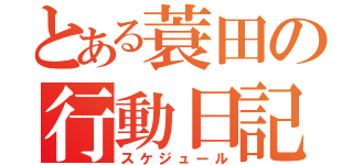 とある蓑田の行動日記（スケジュール）