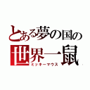 とある夢の国の世界一鼠（ミッキーマウス）