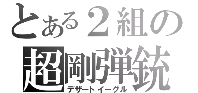 とある２組の超剛弾銃（デザートイーグル）