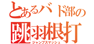 とあるバド部の跳羽根打（ジャンプスマッシュ）