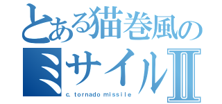 とある猫巻風のミサイルⅡ（ｃ．ｔｏｒｎａｄｏ ｍｉｓｓｉｌｅ）