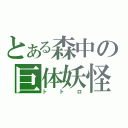 とある森中の巨体妖怪（トトロ）