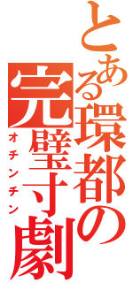 とある環都の完璧寸劇（オチンチン）