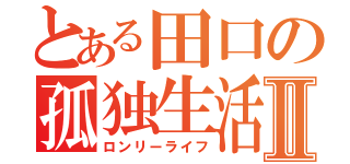 とある田口の孤独生活Ⅱ（ロンリーライフ）