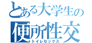 とある大学生の便所性交（トイレセックス）