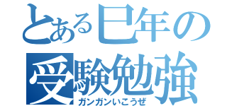 とある巳年の受験勉強（ガンガンいこうぜ）