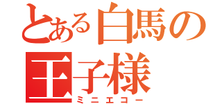 とある白馬の王子様（ミニエコー）