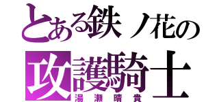 とある鉄ノ花の攻護騎士（湯瀬晴貴）