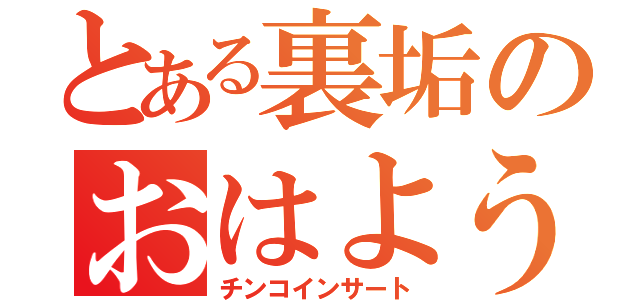 とある裏垢のおはよう（チンコインサート）