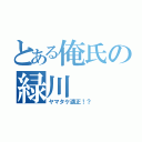 とある俺氏の緑川（ヤマタケ適正！？）