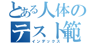 とある人体のテスト範囲（インデックス）