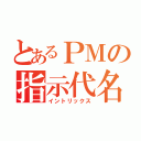 とあるＰＭの指示代名詞（イントリックス）