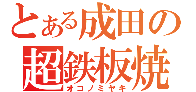 とある成田の超鉄板焼（オコノミヤキ）