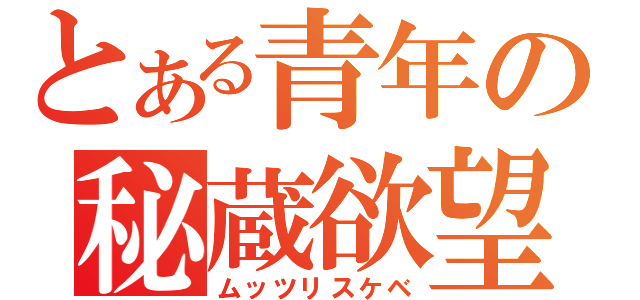 とある青年の秘蔵欲望（ムッツリスケベ）