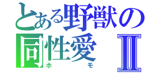 とある野獣の同性愛Ⅱ（ホモ）