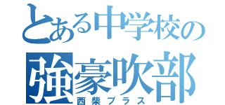 とある中学校の強豪吹部（西柴ブラス）