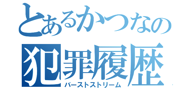 とあるかつなの犯罪履歴（バーストストリーム）