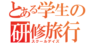 とある学生の研修旅行（スクールデイズ）