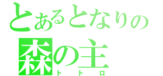 とあるとなりの森の主（トトロ）