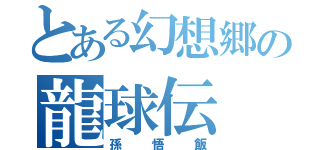 とある幻想郷の龍球伝（孫悟飯）