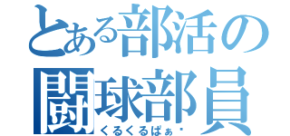 とある部活の闘球部員（くるくるぱぁ〜）