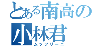 とある南高の小林君（ムッツリーニ）