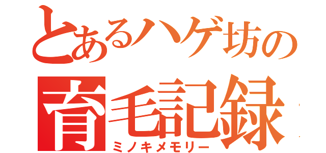 とあるハゲ坊の育毛記録（ミノキメモリー）