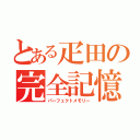 とある疋田の完全記憶（パーフェクトメモリー）