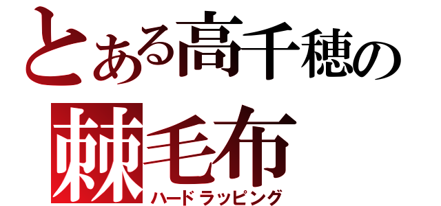 とある高千穂の棘毛布（ハードラッピング）