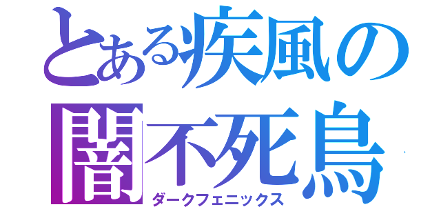 とある疾風の闇不死鳥（ダークフェニックス）