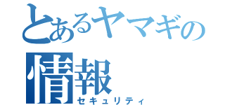 とあるヤマギの情報（セキュリティ）