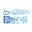 とある話題の新野の鼻（＜鼻毛でてるよ～）