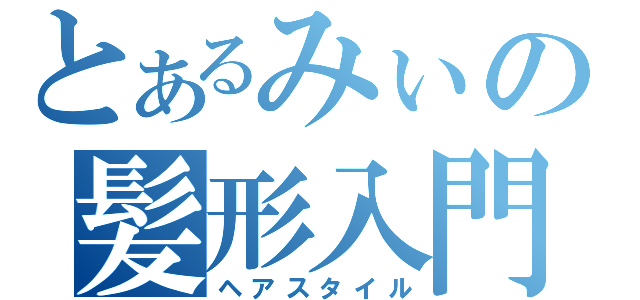 とあるみぃの髪形入門（ヘアスタイル）