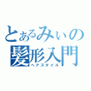 とあるみぃの髪形入門（ヘアスタイル）