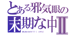 とある邪気眼の末期な中Ⅱ（オレカッコイイ！！（ ☆∀☆））