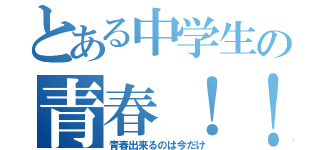 とある中学生の青春！！（青春出来るのは今だけ）