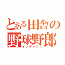 とある田舎の野球野郎（インデックス）