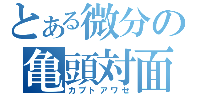 とある微分の亀頭対面（カブトアワセ）