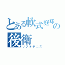 とある軟式庭球の後衛（ソフトテニス）