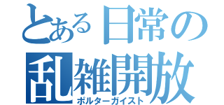 とある日常の乱雑開放（ポルターガイスト）