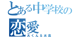 とある中学校の恋愛（大くん＆水島）