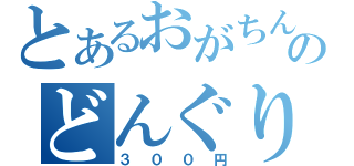 とあるおがちんのどんぐり（３００円）