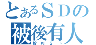 とあるＳＤの被後有人（給打５下）